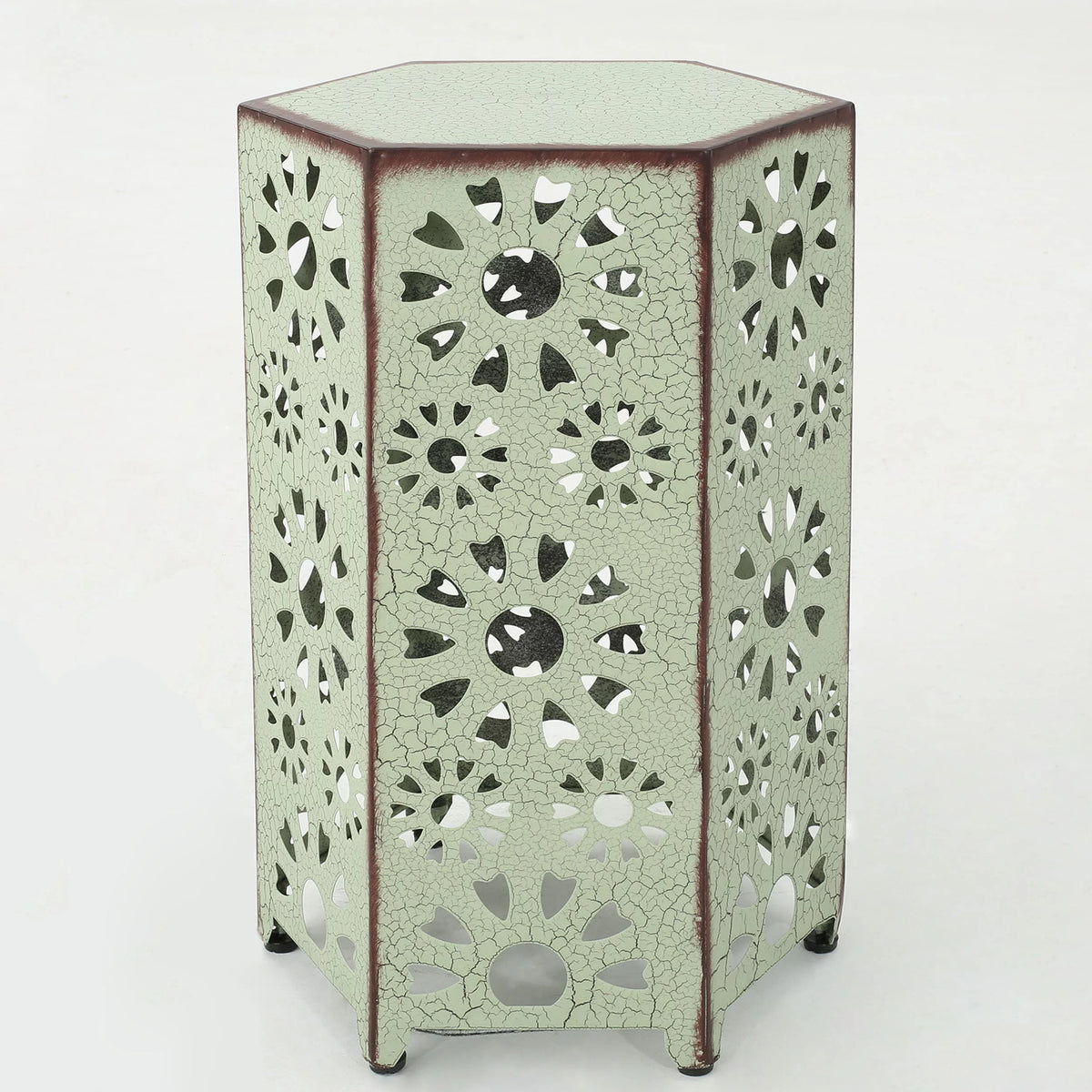 12 Inch and 14 Inch Iron Side Table Set I2014