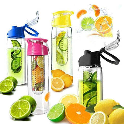Fruit Cola Bottle with Built-In Straw & Flip Top Cap X10904