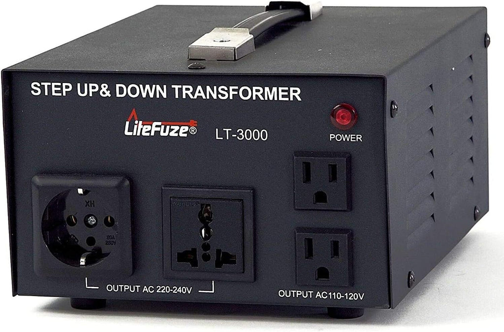 2000 Watt Voltage Converter Transformer with Circuit Breaker Protection E431196