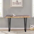 Solid Wood Console Table with Metal Legs U9407