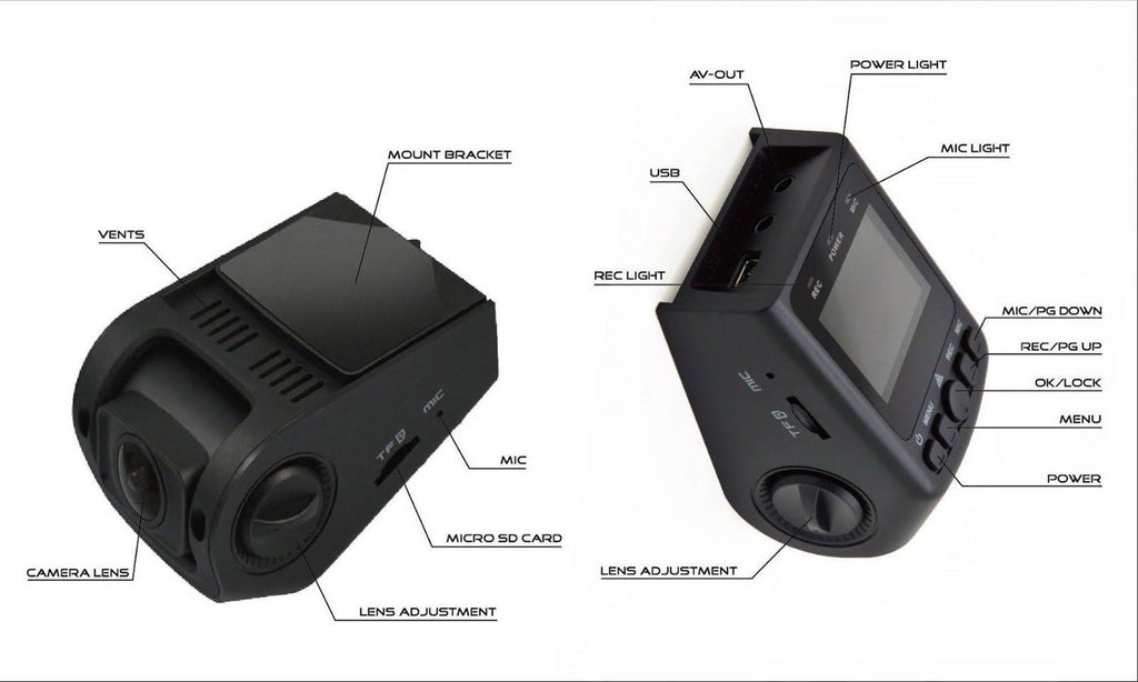 Black Box B40-c Capacitor GPS Stealth Dash Cam - Covert Versatile Mini A118 Full HD 1080p Car DVR - 170° Super Wide Angle 6g Lens B60677