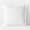 White Solid Bamboo Cotton Sateen Euro Sham N531055