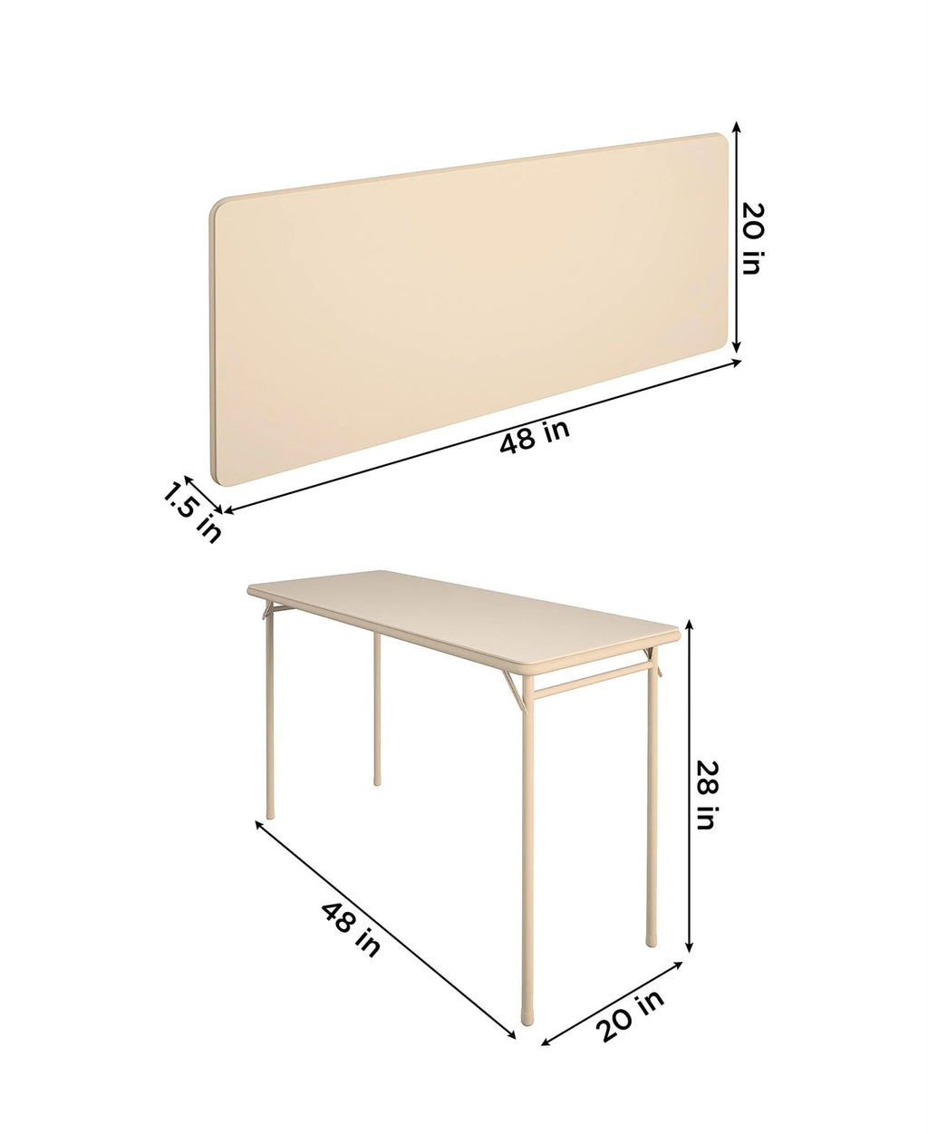 Vinyl Upholstered Steel Frame Folding Table N404119