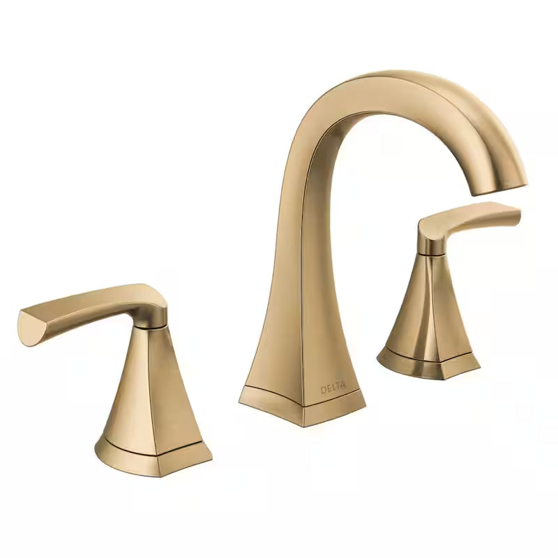 8 in. Widespread Double Handle Bathroom Faucet in Champagne Bronze T905595