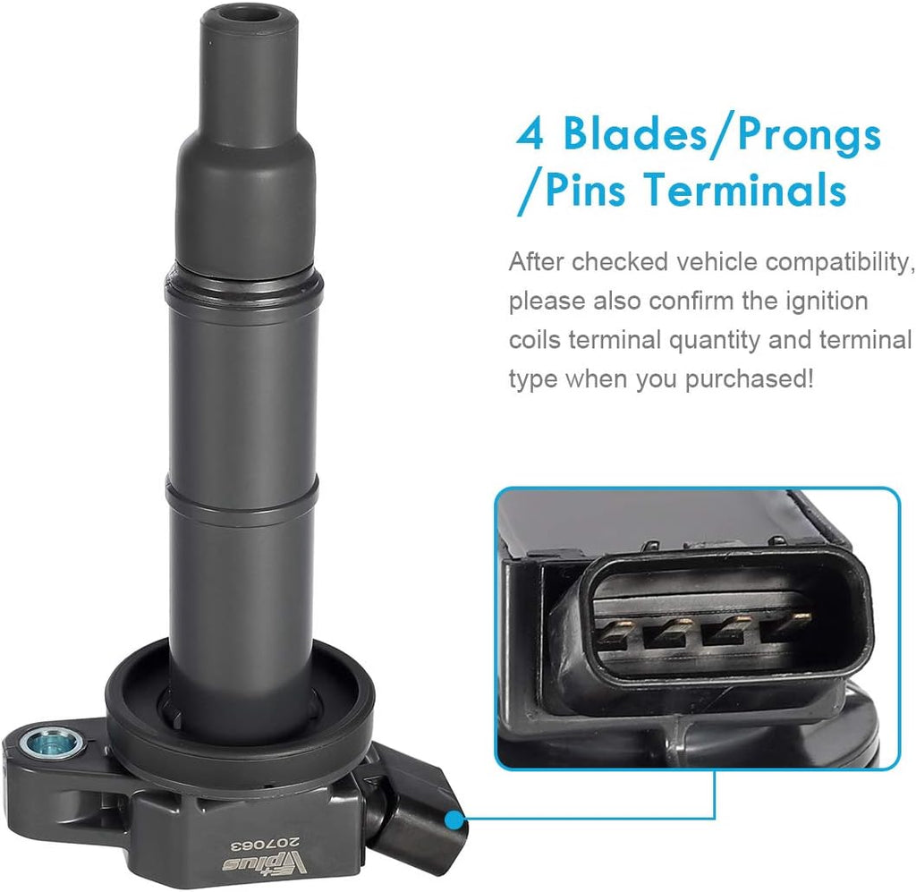 Set of 4 Ignition Coils & Spark Plugs W43344