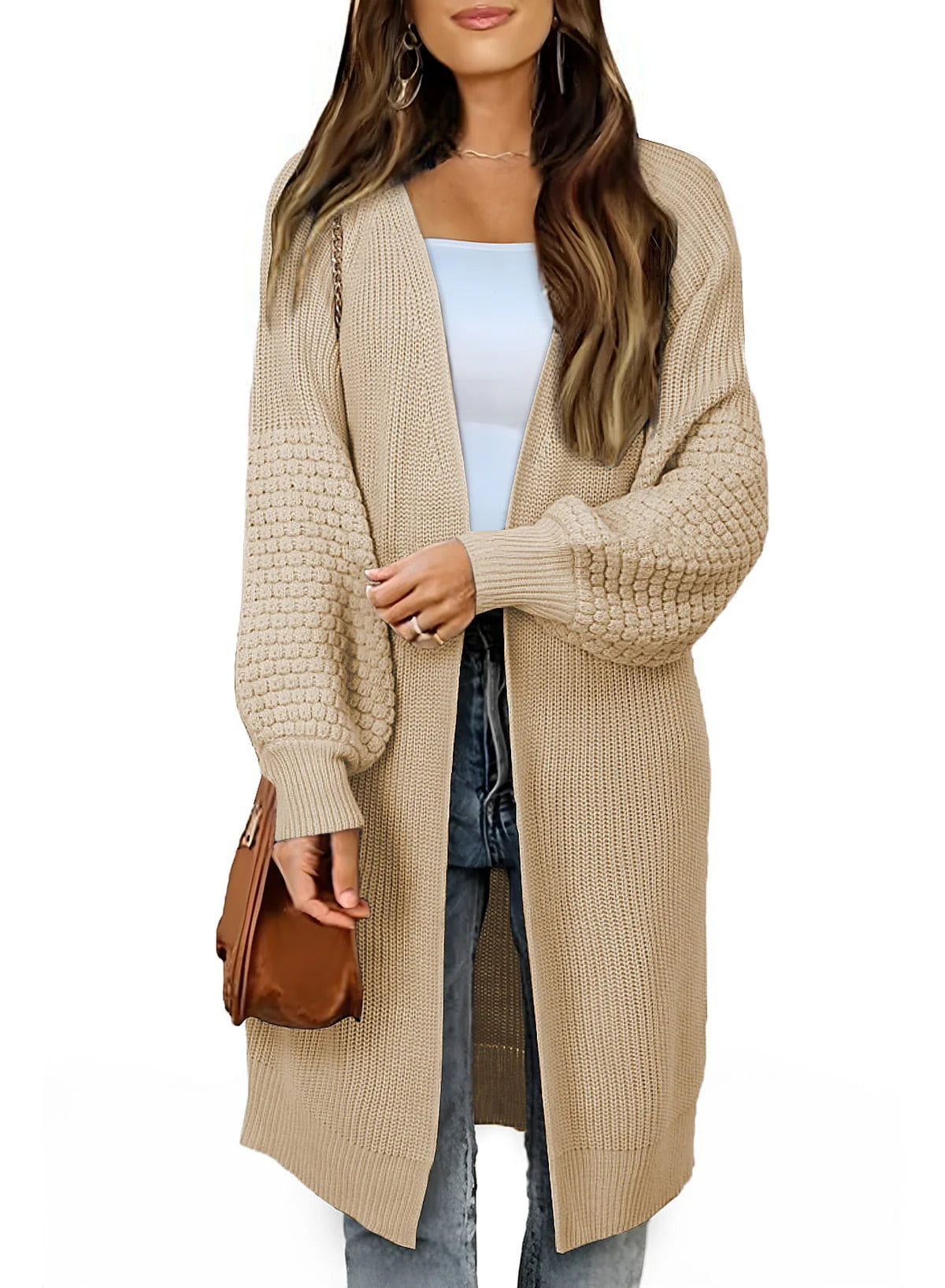 Oversized Cable Knit Cardigan X319