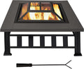 34 Square Metal Fire Pit Table V689