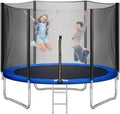 10 ft Trampoline with Enclosure and Wind Stakes, Blue M3763