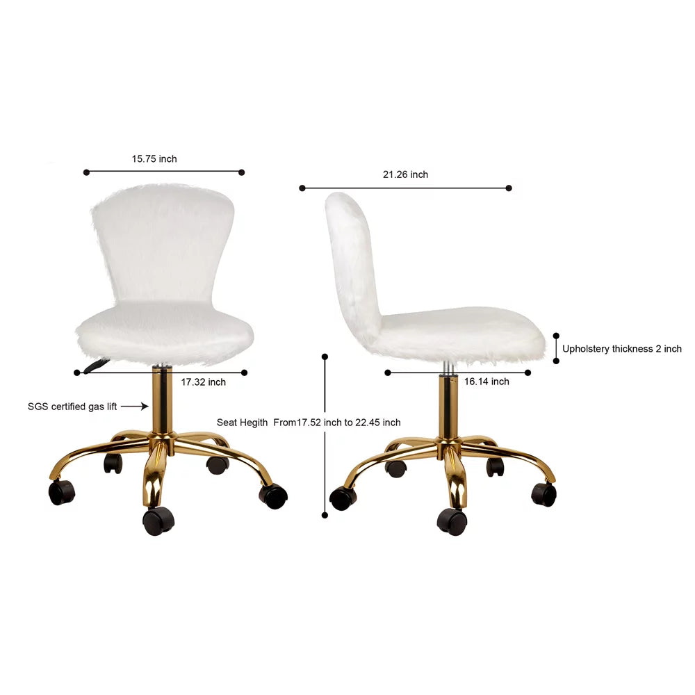 Fuzzy Desk Chairs Set of 2 L91493