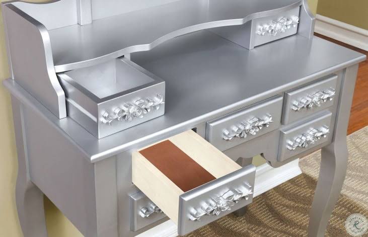 Silver Vanity with Stool A4508