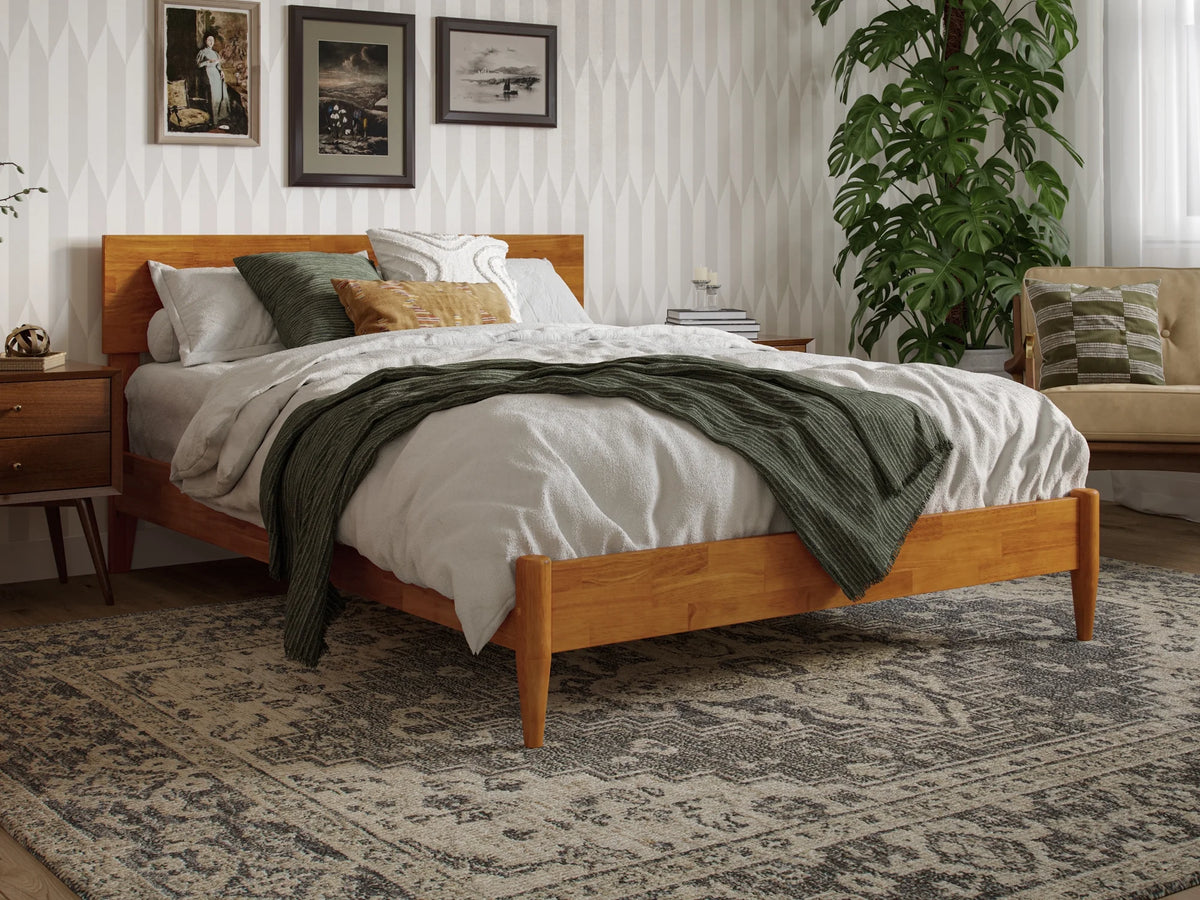 Solid Wood Low Profile Platform Bed B1113