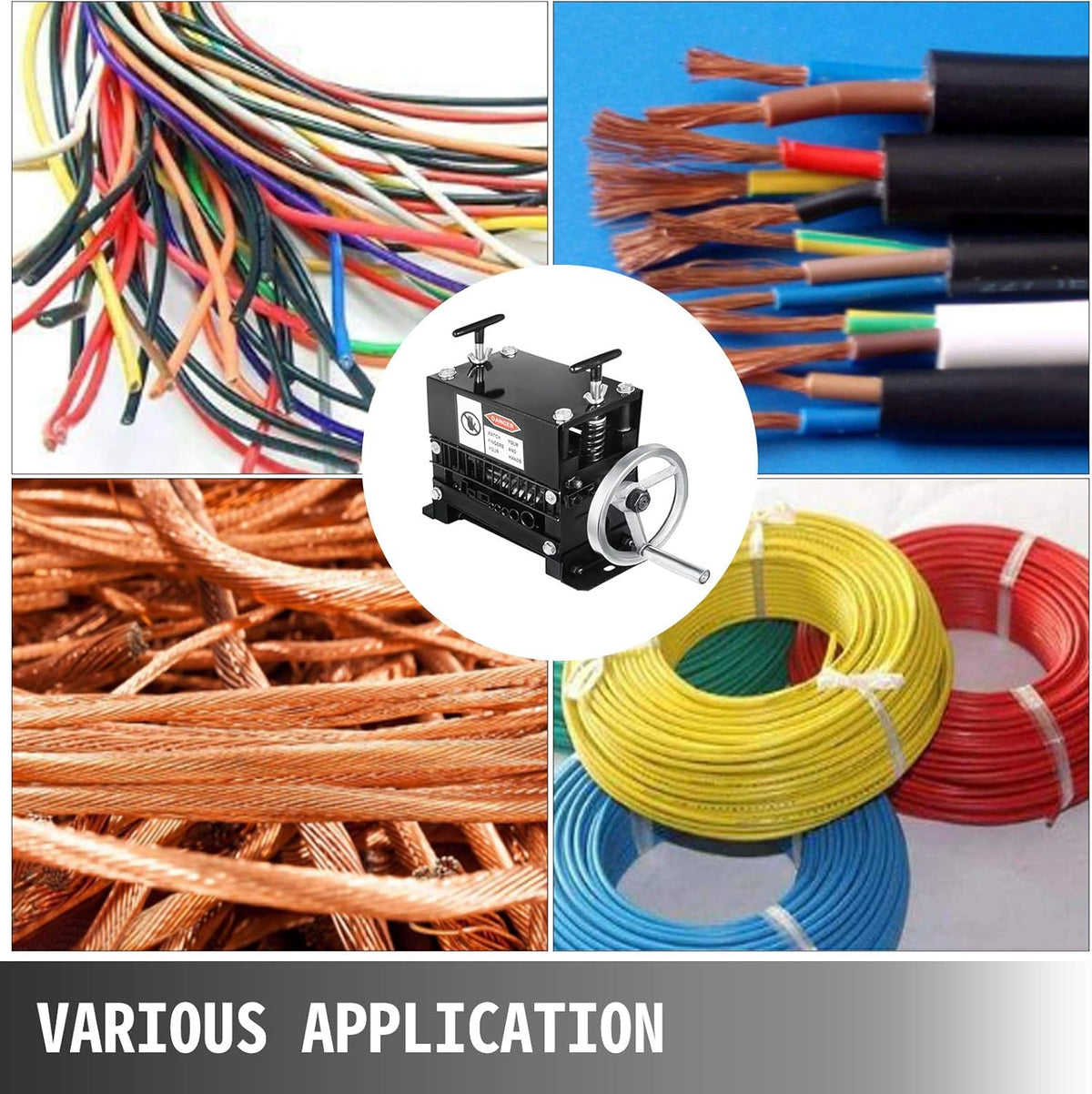 1.5-20mm 7 Channels Manual Hand Cranked Wire Stripping Machine E353