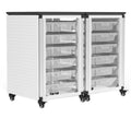 Modular Classroom Storage Cabinet with 12 Clear Bins V3549