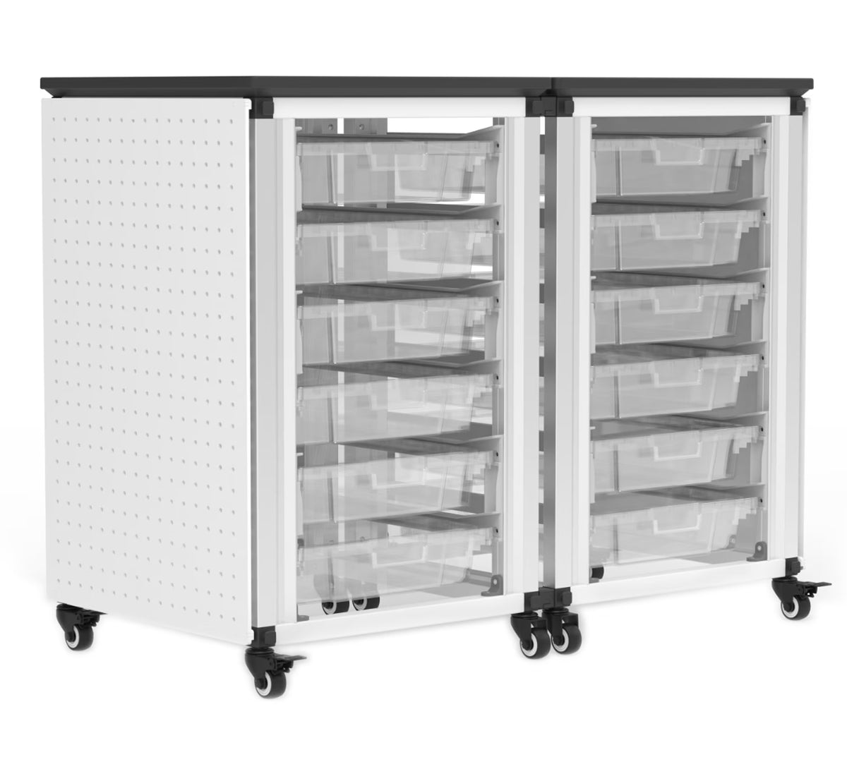 Modular Classroom Storage Cabinet with 12 Clear Bins V3549