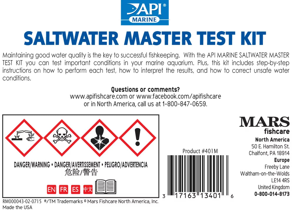 Aquarium Water Test Kit, 550 Tests P16839