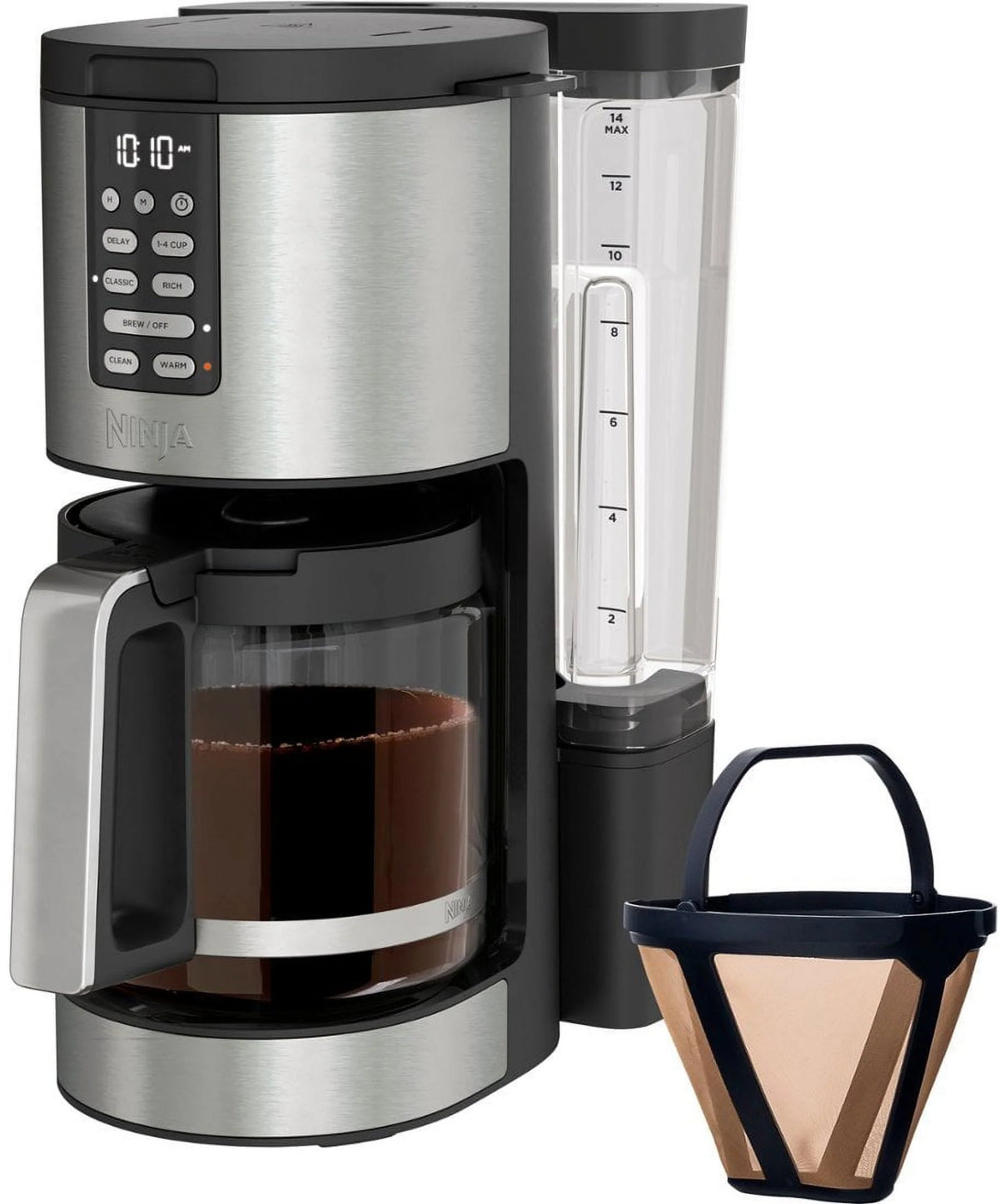 14-Cup Programmable Coffee Maker with Glass Carafe and Permanent Filter F862409