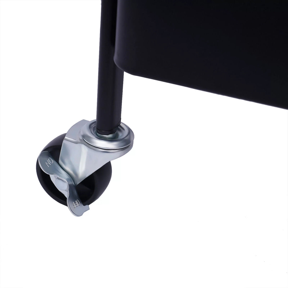 3 Tier Rolling Printer Cart with Wheel (Black+Brown) C6754