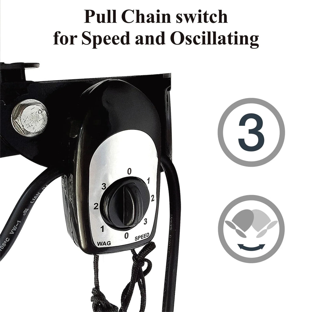 18 Inch 3 Speed Oscillating Wall Mount Fan E4805