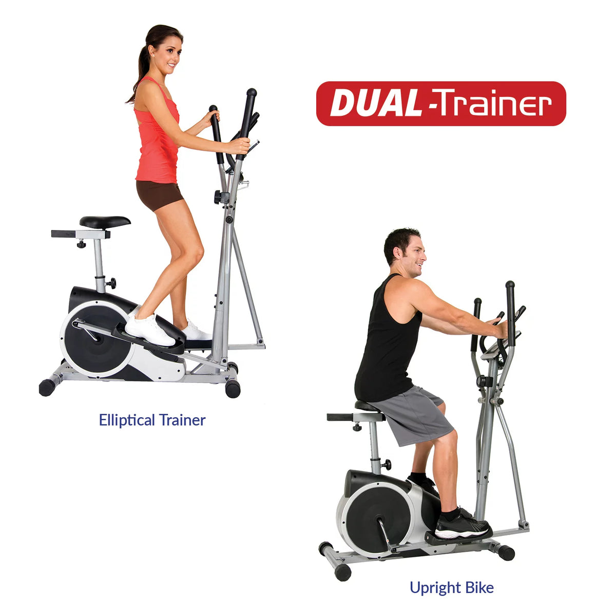 Cardio Dual Trainer, 12.5 Stride, Max. Wt 250 lbs A17462