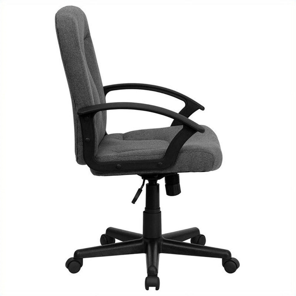 Gray Mid Back Office Chair with Nylon Arms J188