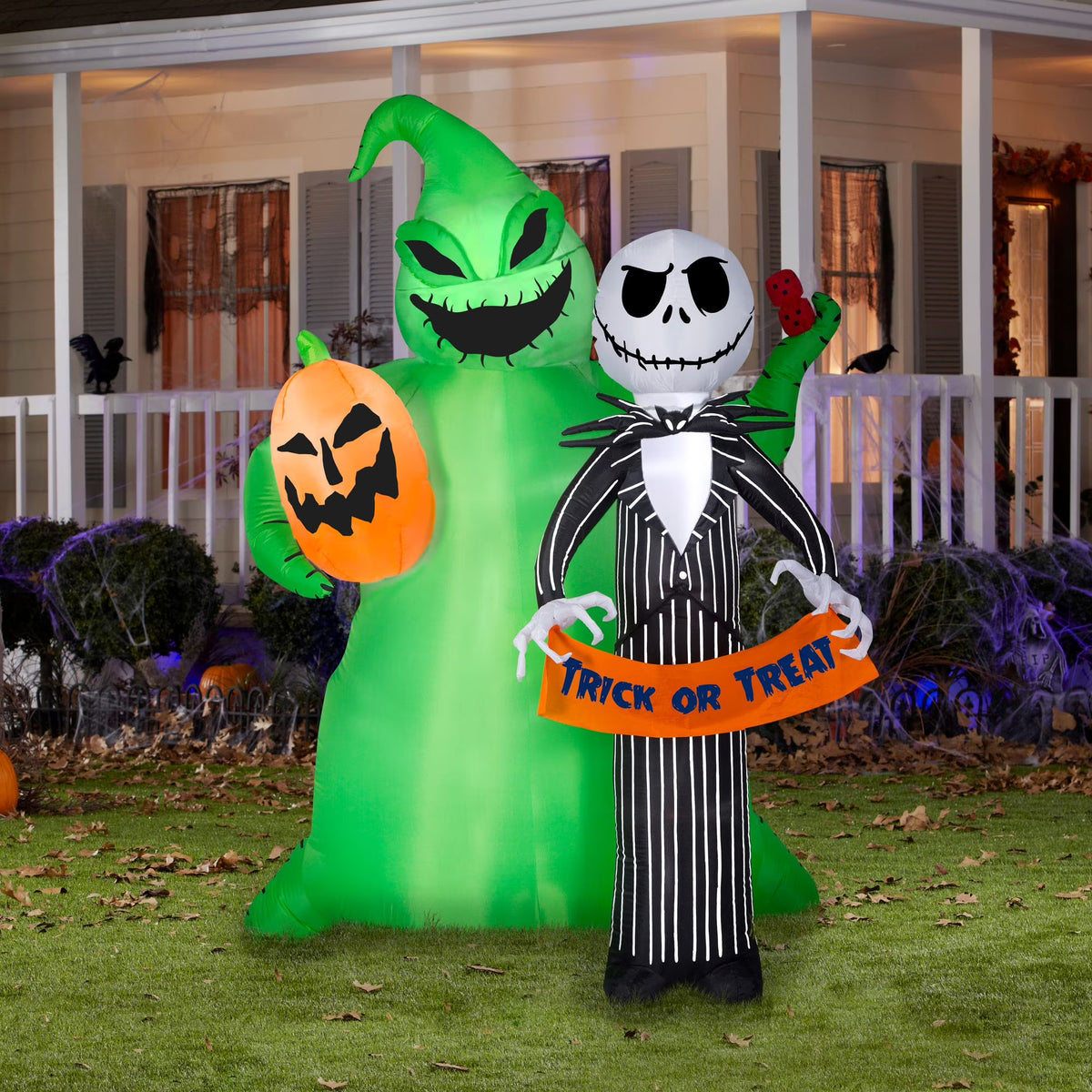 6.5 ft Tall Inflatable Jack Skellington Scene A793622