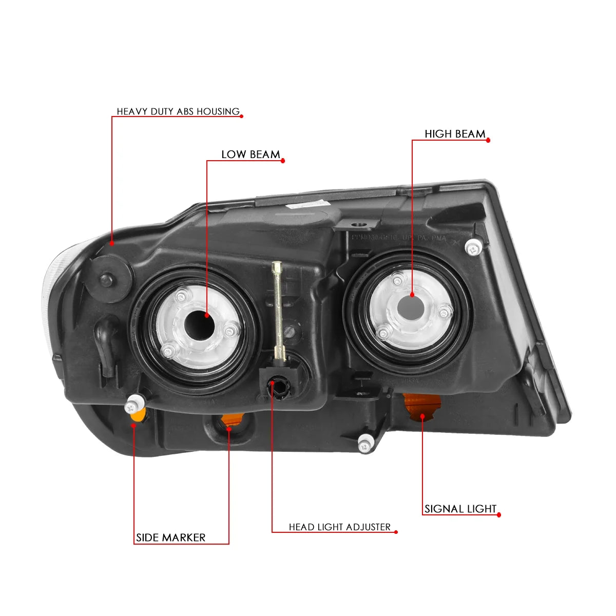 Black Housing Amber Side Headlight Headlamps for Jeep Grand Cherokee O221104