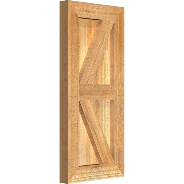 Framed Board-n-Batten Shutters with Z-Bar, Rough Sawn Western Red Cedar F3134