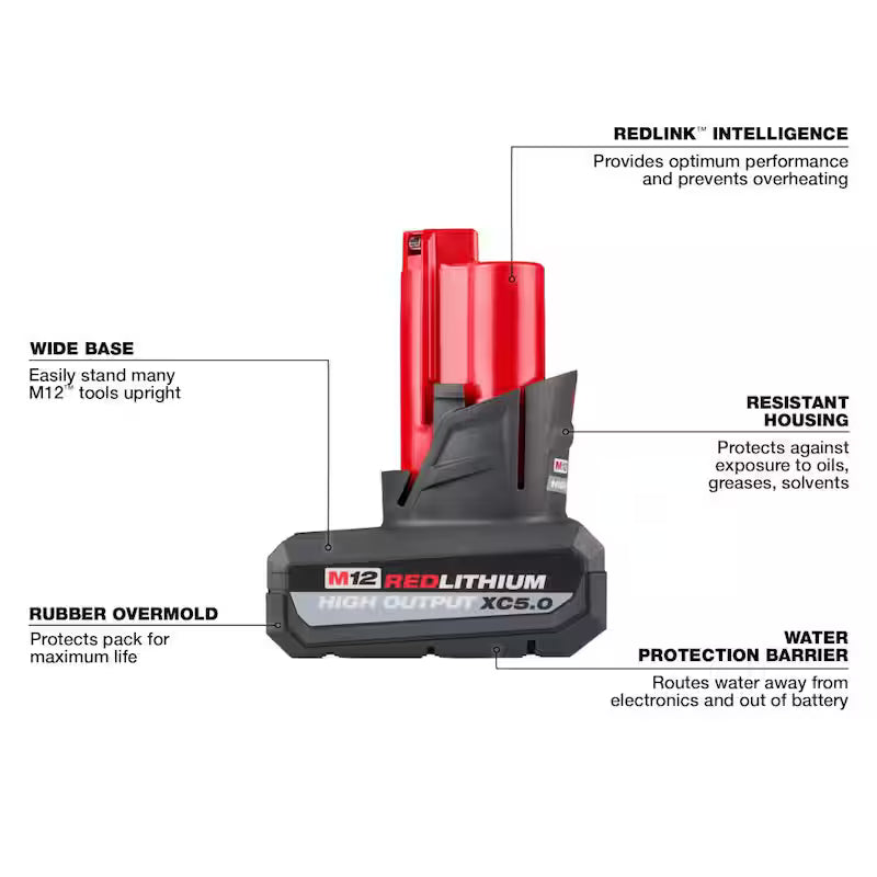 12-Volt Lithium-Ion 5.0 Ah Battery Pack P6724
