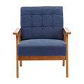 Accent Chairs Set of 2 with Side Table, Wood and Fabric Armchairs P128364