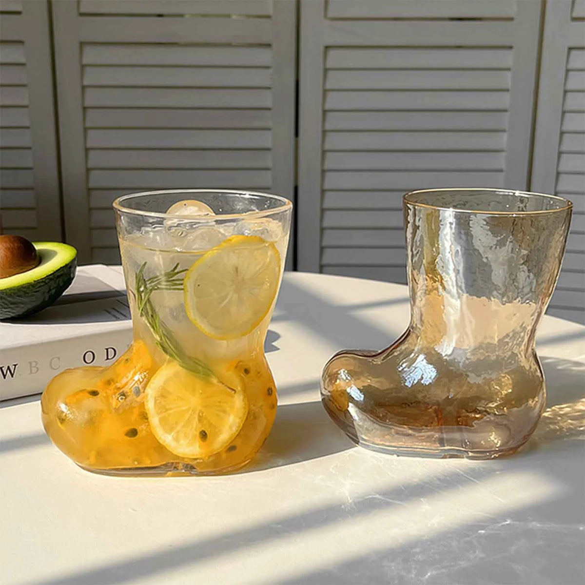 Boots Shape Drinking Glasses 380ml B924
