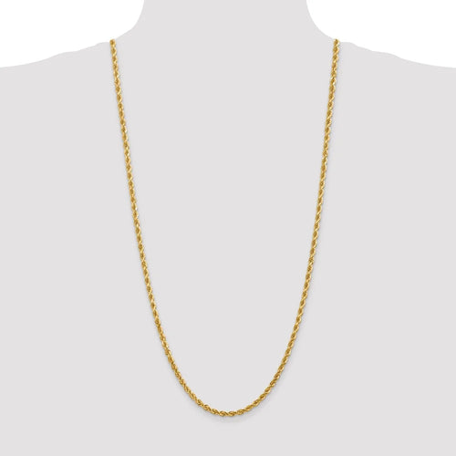 14kt Yellow Gold 4mm Diamond Cut Rope Chain with Lobster Clasp; 30 inch T92720