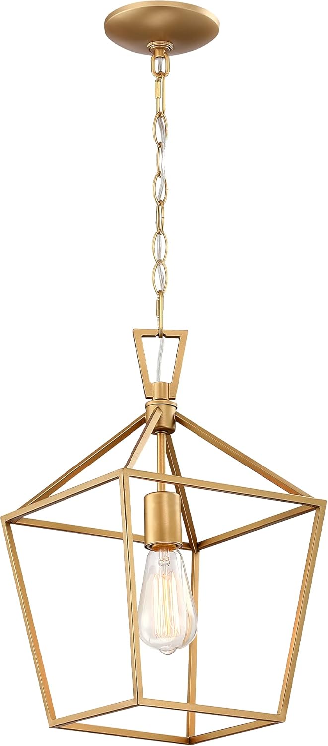 Polished Nickel Finish Small Cage Pendant Light K90789