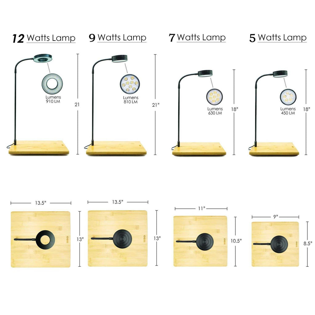 Full Spectrum LED Light with Bamboo Board Aquarium Nano Tank H148