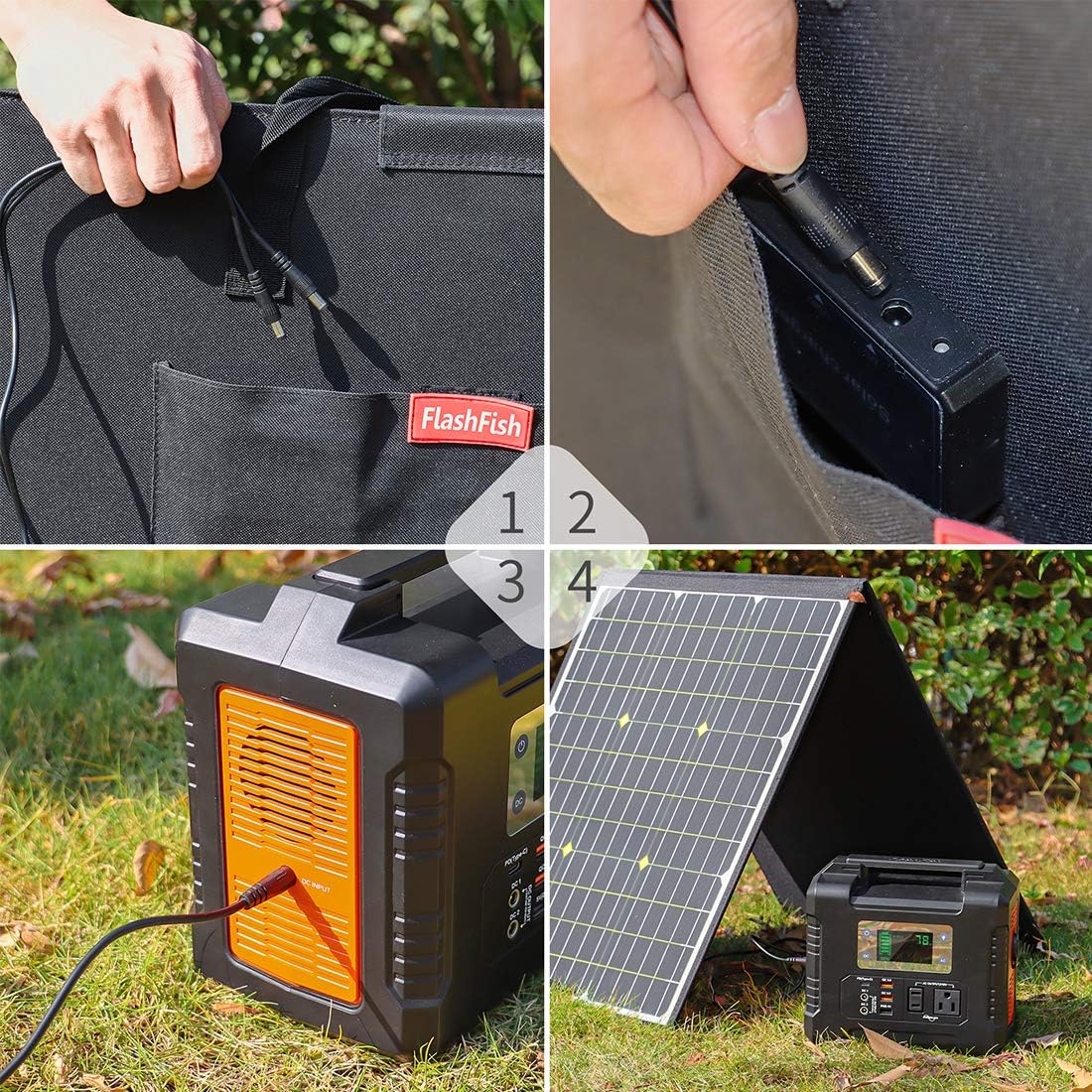 18V 18V Portable Foldable Solar Panel with USB DC Output E40499
