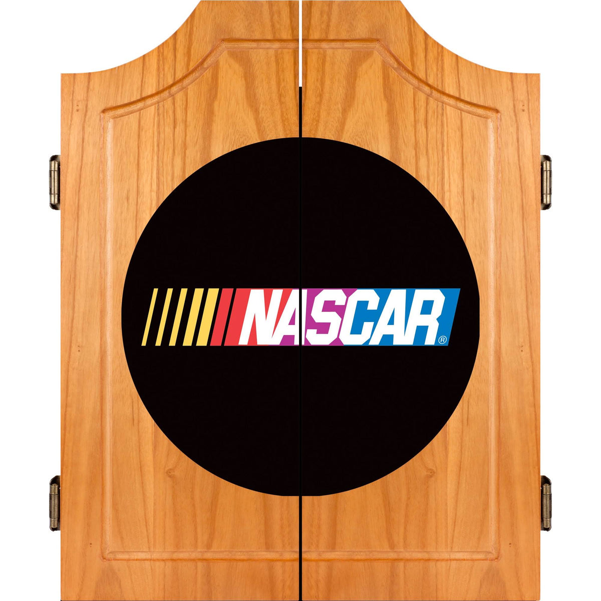 Beveled Wood Dart Cabinet Set P5647