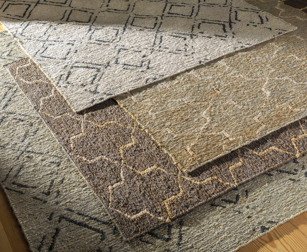 Black Gray 2' x 3' Jute Area Rug X240620