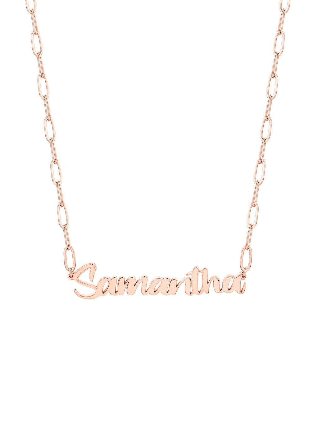 Sterling Silver Paper Clip Chain Necklace D171130