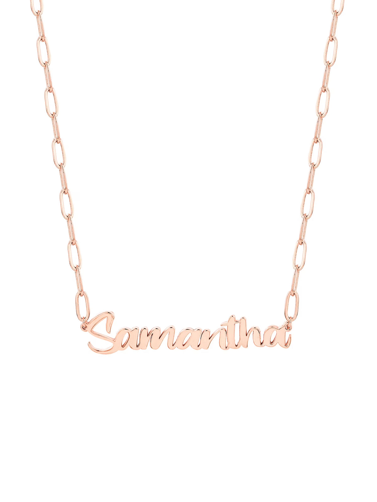 Sterling Silver Paper Clip Chain Necklace D171130