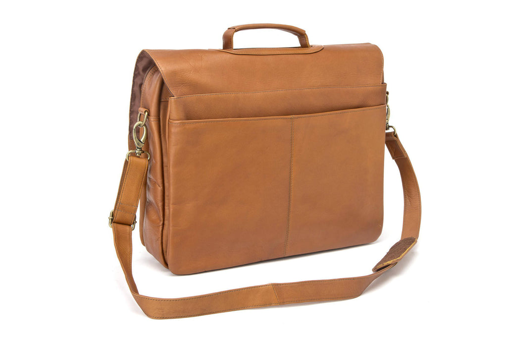 Leather Flap Over Computer Brief C757320
