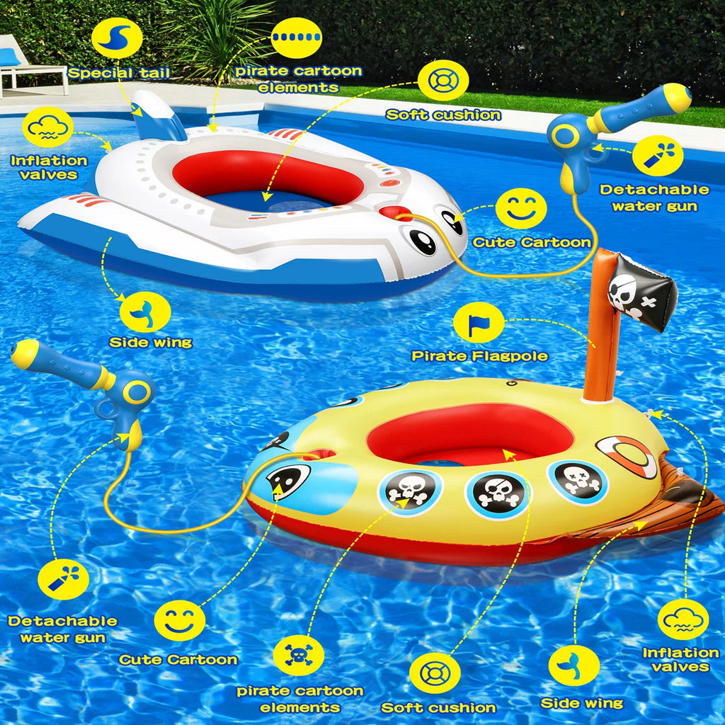 Inflatable Kids Pool Float with Water Gun 2Packs B233387
